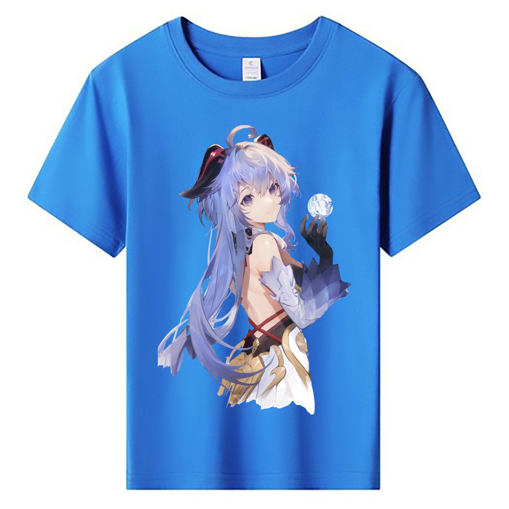 げんし神 甘雨 かんう genshin Ganyu 綿100％キッズTシャツ（フロントプリント）